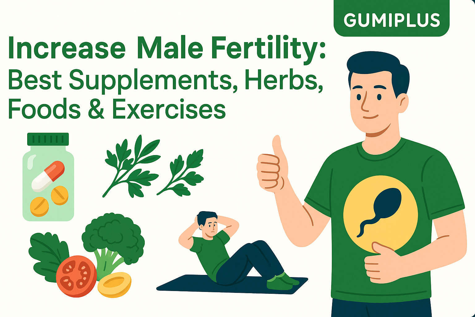 Increase Male Fertility: Best Supplements, Herbs, Foods & Exercises